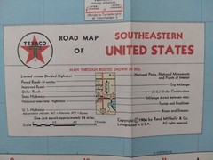 Vintage Texaco Road Map Kentucky USA 1966 Folding Paper Map.
