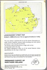 Ordnance Survey NI Street Map – Londonderry Derry with Gazetter – VGC