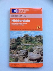 Ordnance Survey Explorer Map 26 Nidderdale (Fountains Abbey and Ripon) 1:25 000