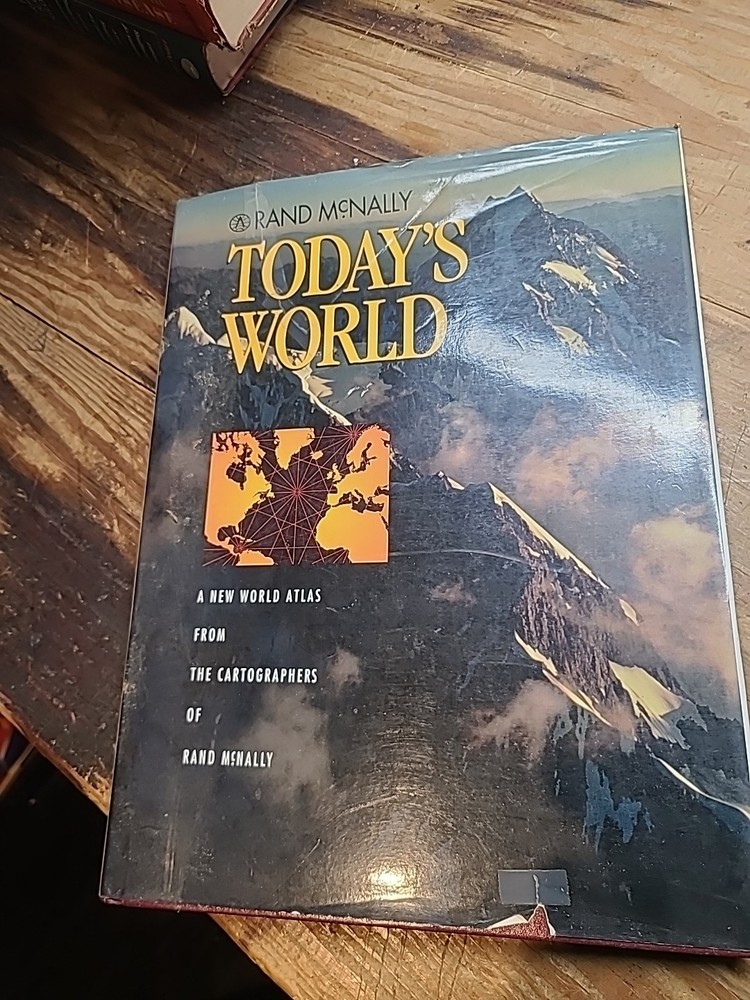 Rand McNally Today’s World Atlas Hardcover Table Book 1993 Revised Edition
