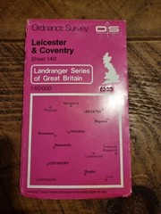 OS,Ordnance Survey, Landranger map Sheet 140, Leicester & Coventry
