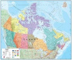 Canada laminated (Sheet map, rolled)