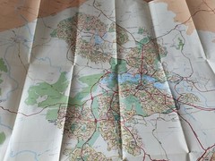 Vintage NRMA Canberra And District Fold Out Paper Map VGC