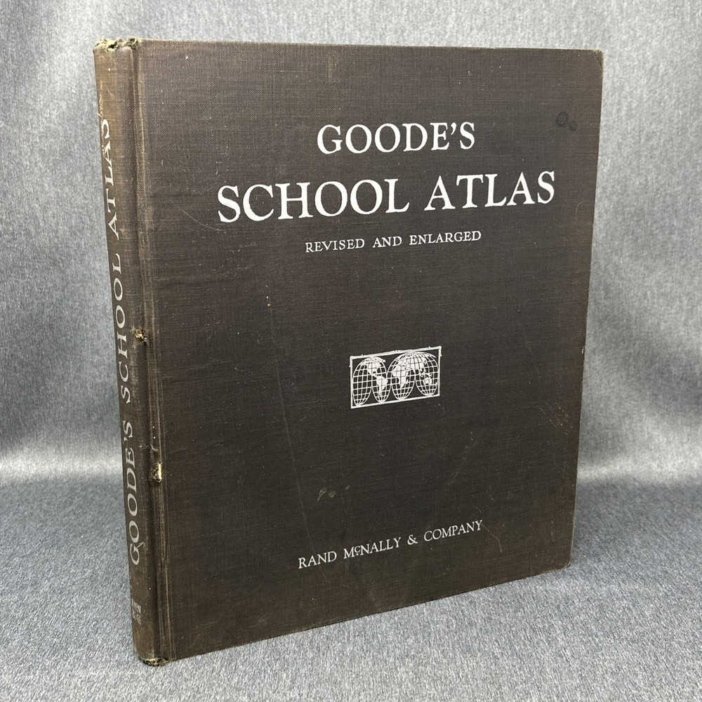 VTG Goodes School Atlas Revised Enlarged Rand McNally Hardback Map Book Post WW2
