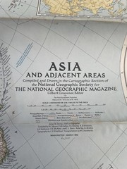 Vintage National Geographic Map Asia And Adjacent Regions March 1951