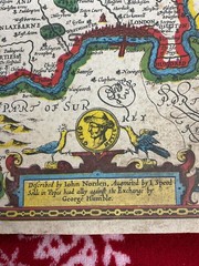 Genuine Antique 1800s , John Speed Map Of Middlesex