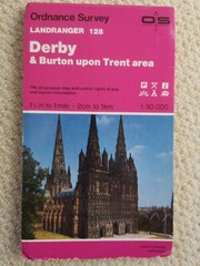 OS 128 Ordnance Survey Landranger Map Derby & Burton on Trent area – 1991 VGC