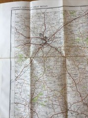 1936 Ordnance Survey One Inch Fifth Edition Cloth Map 108 Chelmsford & Southend