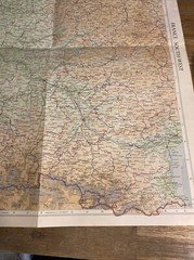 A specimen plate from Times Atlas of world mid century Plate 72 France- Sth West