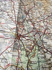 Bartholomew’s Map N Shropshire Vintage 60s 1960 Paper Half Inch Free Post UK