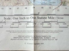 Ordnance Survey Vintage Map Ben Nevis Glencoe 1967 60s Paper Excell Free Post UK