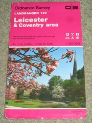 OS Ordnance Survey Landranger Map Sheet 140 Leicester & Coventry area – 1988