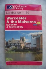 1997 OS Landranger map Sheet 150 Worcester & the Malverns, Evesham second series