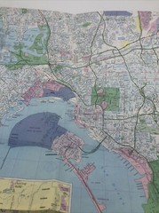 Rand McNally Folded Map: San Diego Street Map Vintage 1990 Great Wall Art
