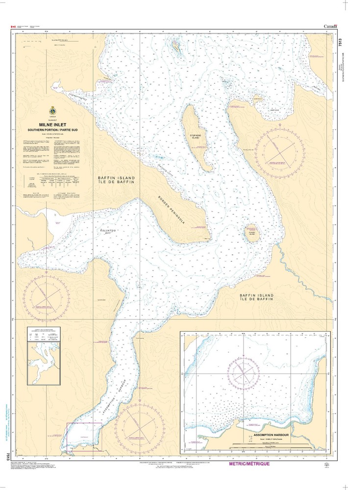 Milne Inlet, Southern Portion / Partie Sud | CHS Chart 7513 (47 x 34)