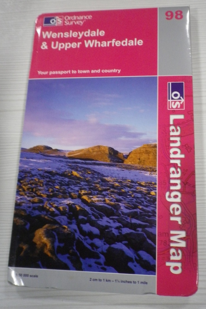 Landranger 98 Ordnance Survey Map 1:50000 Wensleydale & Upper Wharfedale