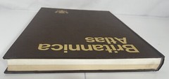 Britannica Atlas Hardcover 1989 Oversized Hardcover Leather