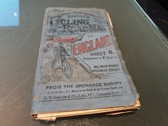 Vintage Bacon’s Cycling Road Map of England Sheet 6 poor condition see photos pl