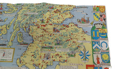 Historical Map of Scotland by L G Bullock Bartholomew Vintage