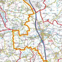 (G79) Map of Harrogate HG Postcode Sectors, Poster of Harrogate Postcodes