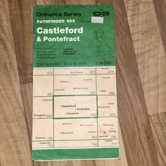 Vintage Ordnance Survey Pathfinder 1988 Map 693 Castleford Pontefract