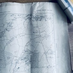 Ordnance Survey 1914 Surrey Sheet XLII NE Lingfield Godstone 6in/1mi WW1 OS MAP