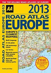 2013 Road Atlas Europe Spiral AA Publishing Staff