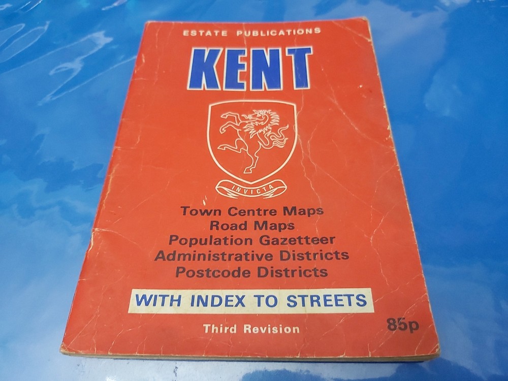 KENT Town centre maps Estate Publications 3rd revision vintage 1970 or late 60’s