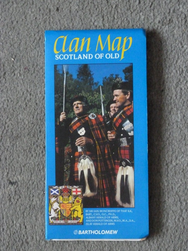 Bartholomew’s Clan Map Scotland Of Old by Sir Iain Moncreiffe & Don Pottinger