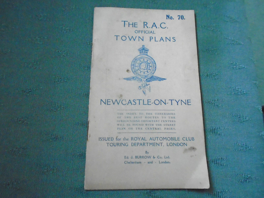 VINTAGE RAC OFFICIAL TOWN PLAN ROAD MAP – NEWCASTLE UPON TYNE No 70