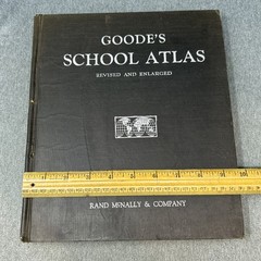 VTG Goodes School Atlas Revised Enlarged Rand McNally Hardback Map Book Post WW2