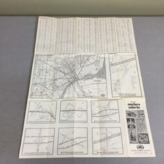 Vintage 1973-74 AAA Detroit MI Southern Suburbs Travel Road Map