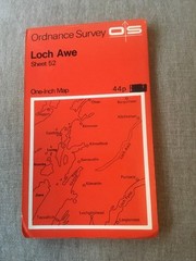 1962 Ordnance Survey One Inch Map 52 Loch Awe (incl Kilmelford, Easdale, Scarba)