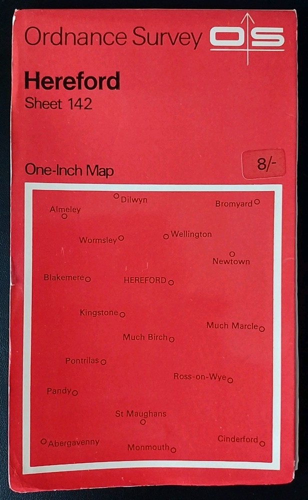 Ordnance Survey One-Inch Map, Sheet 142: Hereford (1967).