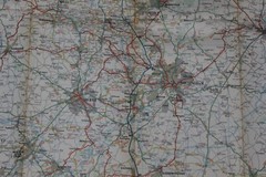 Geographia 3 Miles to 1 inch Super Motoring Map – Nottingham & Derby – c1965