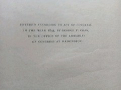 1895 ANTIQUE CRAM’S UNRIVALED FAMILY ATLAS OF THE WORLD IFC AS IS READ