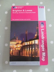 OS LANDRANGER MAP 198 BRIGHTON & LEWES ORDNANCE SURVEY