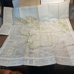 2 Ordnance Survey 1″ New Popular Edition 1946 Maps 163 & 164 Barnstaple Minehead