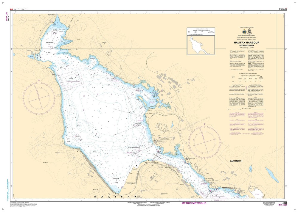 Halifax Harbour: Bedford Basin | CHS Chart 4201 (34 x 48)