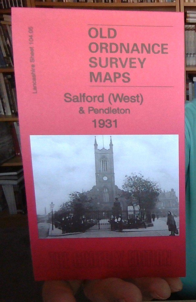 MAP OF Salford (West) & PENDLETON 1931 Lancashire Sheet 104.05 NEW