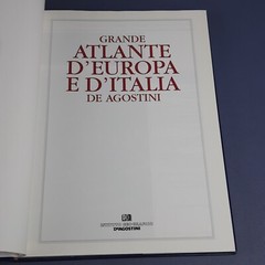 Large Book Atlas Of Europe And Italy De Agostini Free Copy ESSO 1994