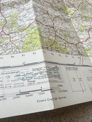 Ordnance Survey Vintage Cloth Map 1952 50s Chatham Maidstone Kent 1” FreePost UK