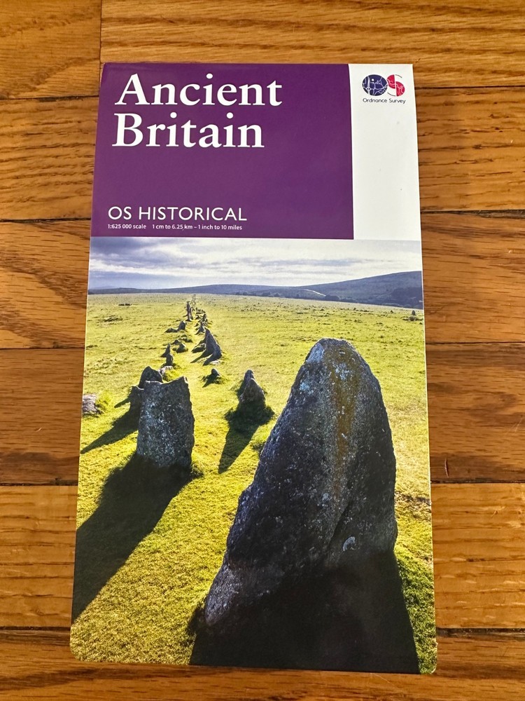 Ancient Britain OS Historical Survey map monuments from stone age to middle ages