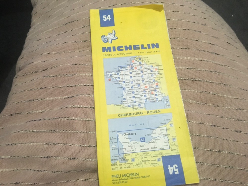 Michelin Map No. 54, France, Cherbourg-Rouen 1/200000, 1978 A