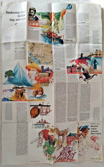 United States Regional Maps Poster National Geo Mag Close Up USA 1970s Classroom