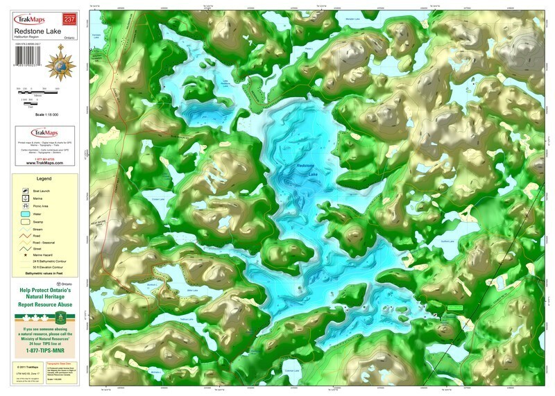 Redstone Lake | Waterproof Chart | 20 x 28