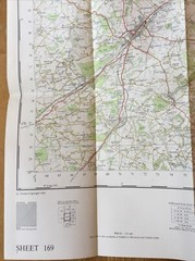 1959 Ordnance Survey One Inch Seventh Series Map 169 Aldershot (incl Haslemere )