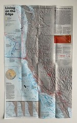 National Geographic Magazine,Paper Map, The Earths Fractured Surface, 1995