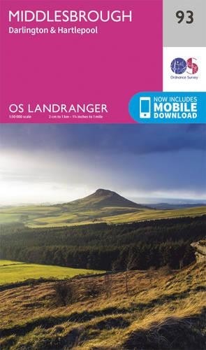 Middlesbrough, Darlington & Hartlepool (Map) OS Landranger Map (UK IMPORT)