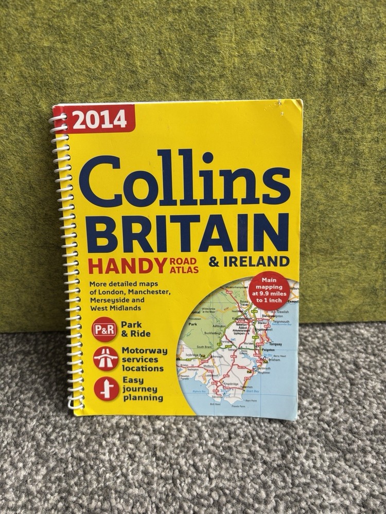 Collins Britain & Ireland 2014 Handy Road Atlas Spiral bound Maps Roadcheck Taxi
